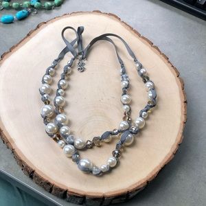 Pearl double strand necklace